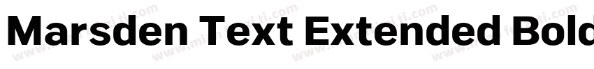 Marsden Text Extended Bold字体转换